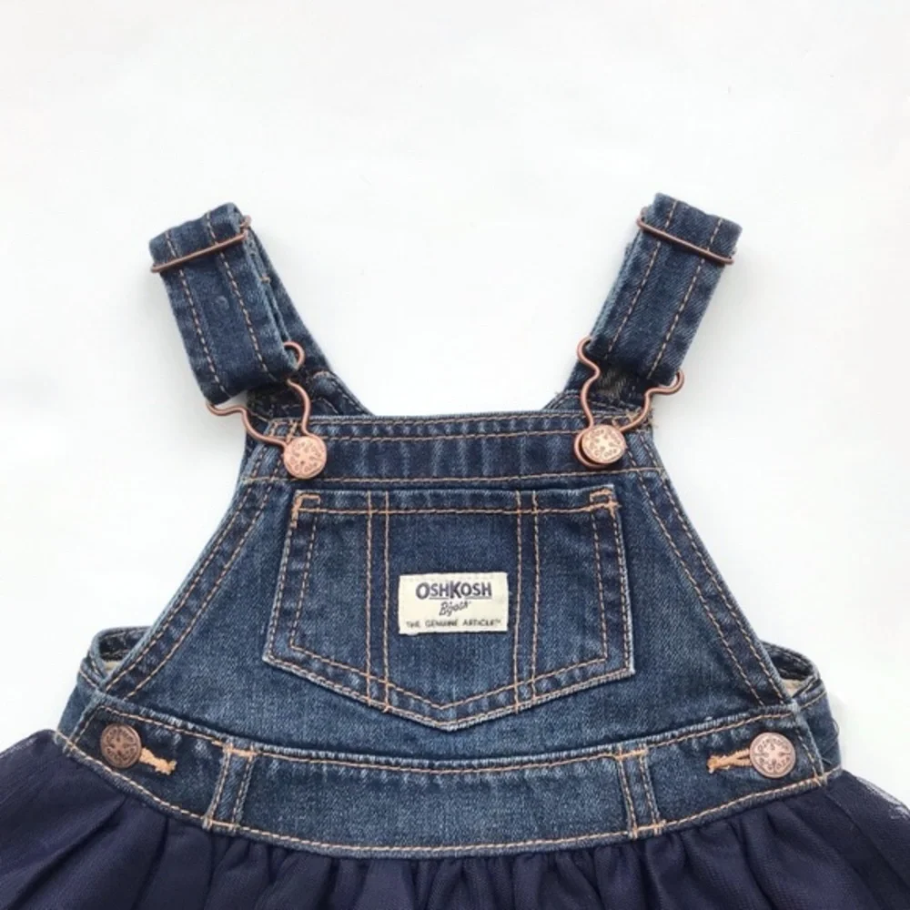 Oshkosh navy tutu vestbak dress jumper EUC 18m